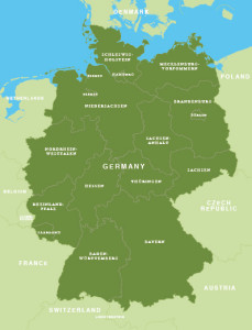 Map of German regions