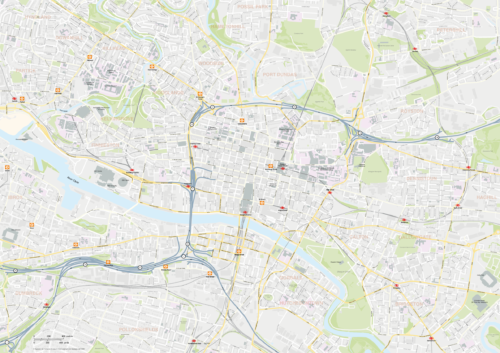 Glasgow street map - low res preview