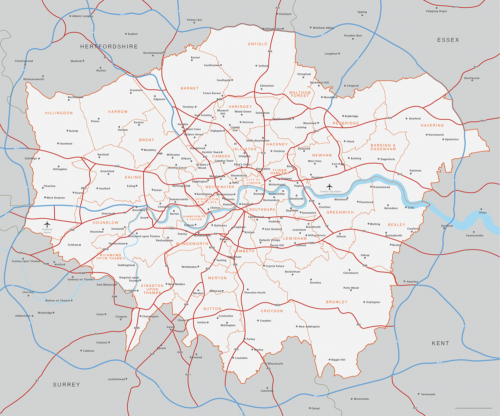 Greater London map