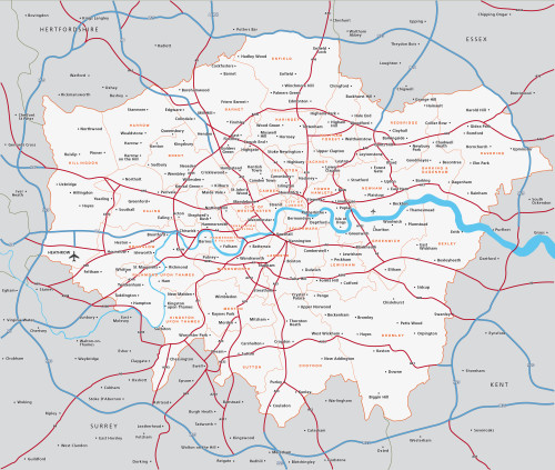 Greater London map