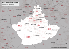HD postcode districts map preview