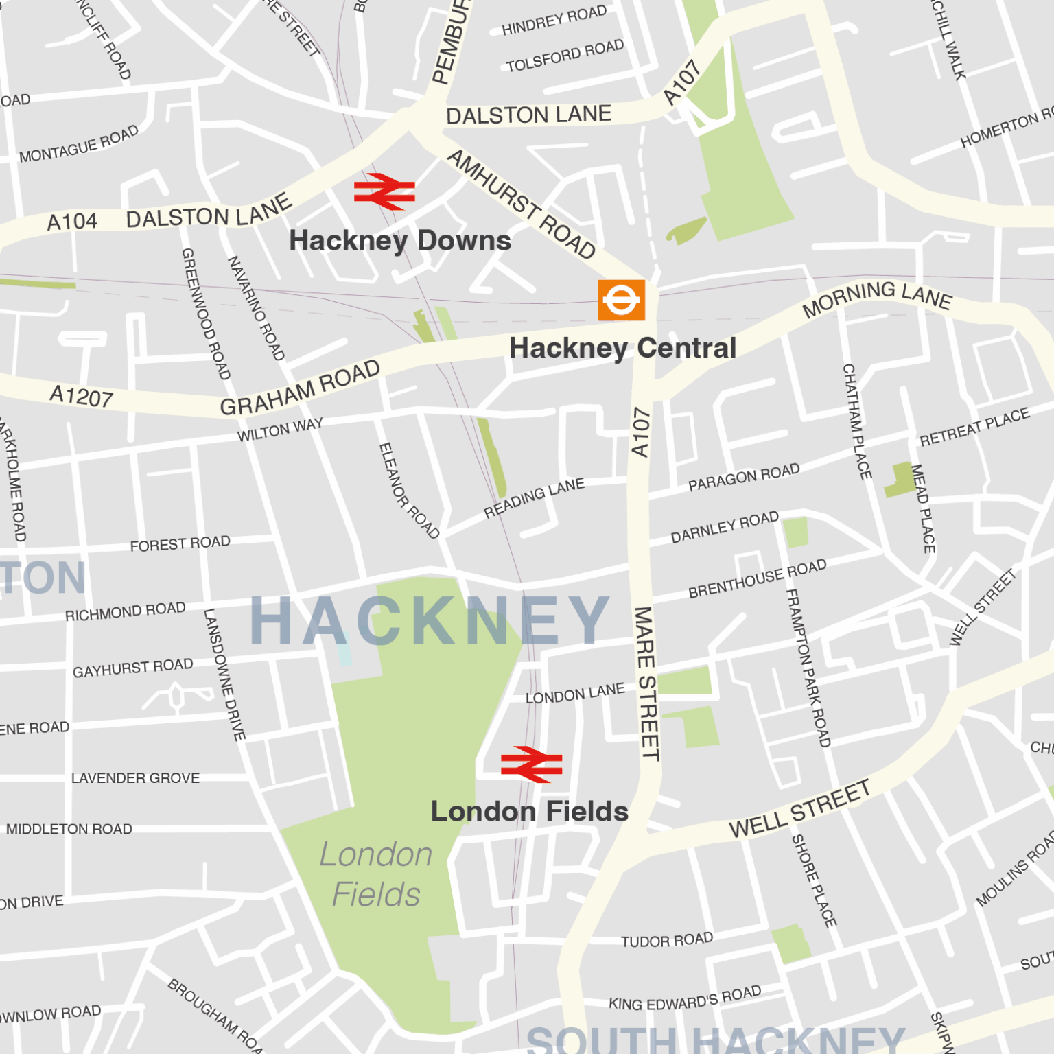 Hackney - London borough map – Maproom