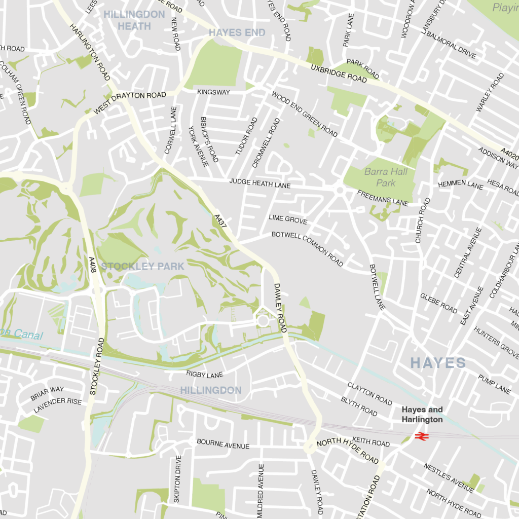 Hillingdon borough map (detail)