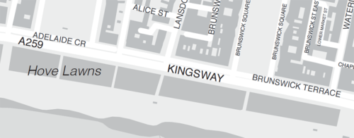 Hove map black and white preview