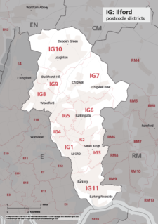IG postcode districts map preview
