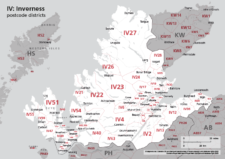 IV postcode districts map preview
