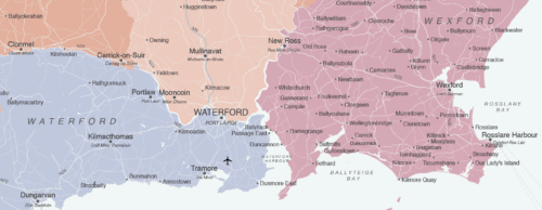 Ireland counties and villages
