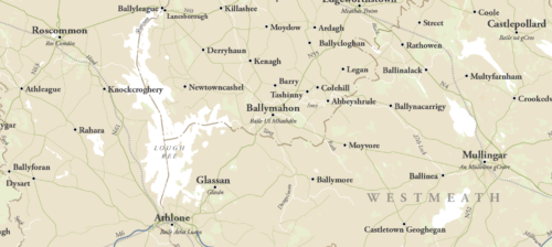 Ireland map with editable font