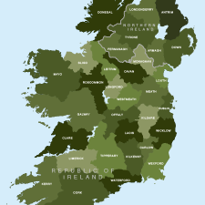 Irish counties map