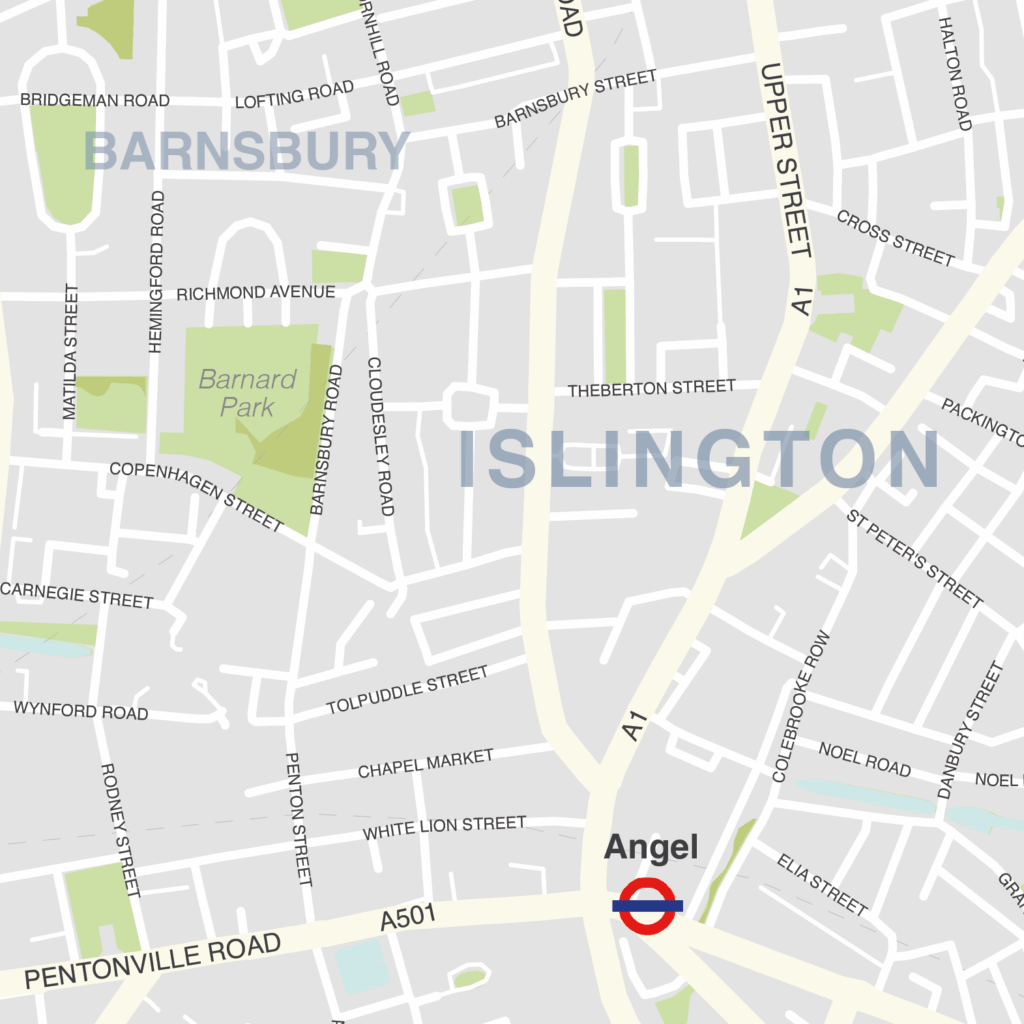 Islington borough map (detail0