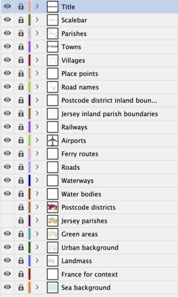 Jersey map layers