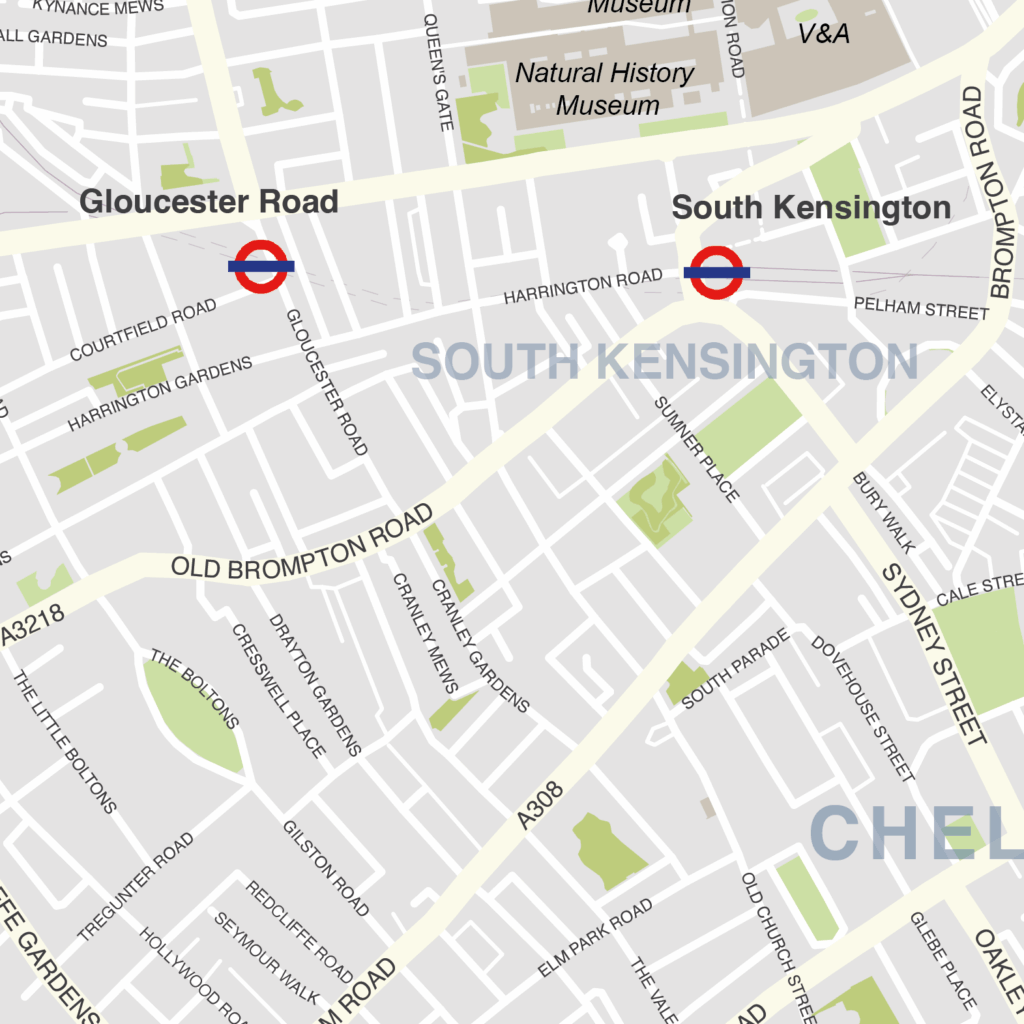 Kensington & Chelsea borough map (detail)