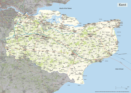 Kent county map preview