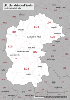 LD postcode districts map preview