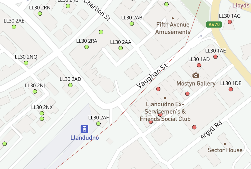 LL dynamic postcodes detail