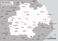 LN postcode districts map preview