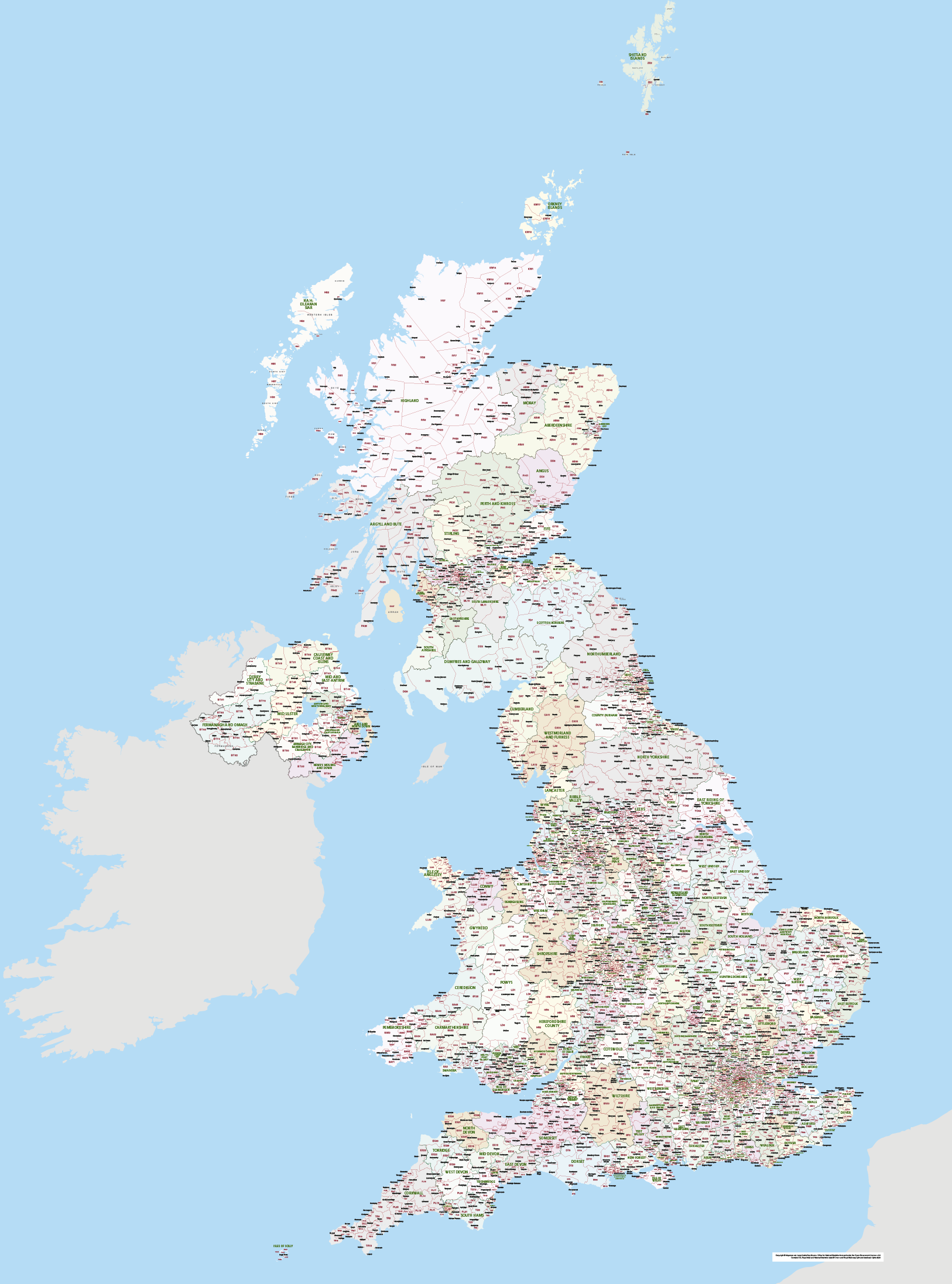 Uk Local Authorities Postcodes Map From April 2023 Maproom