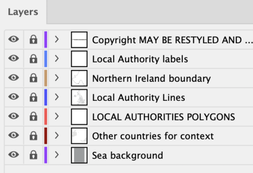 Local authorities map layers