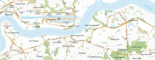 London City Airport map example