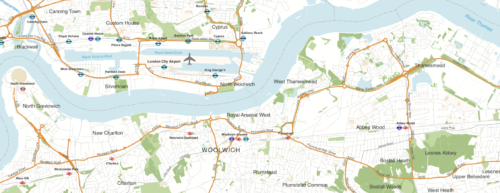 London City Airport map example