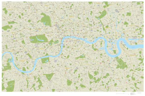 London map - districts, boroughs, transport, landmarks