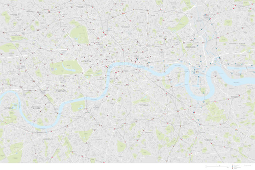 Best editable vector map of London
