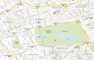 London districts map - semi zoom