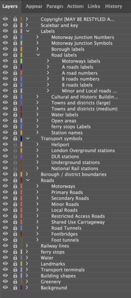 London map layers Illustrator