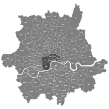 London postcodes map