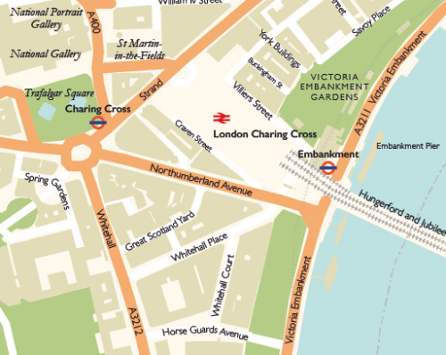 London street map with other font
