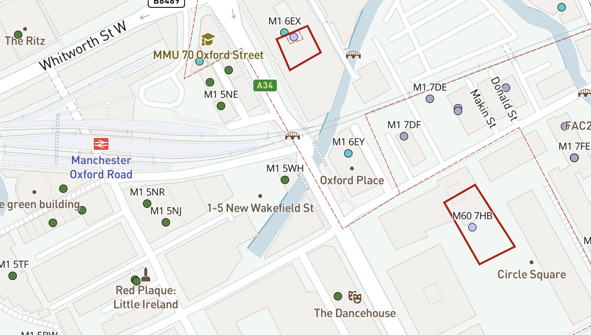 M dynamic postcodes detail