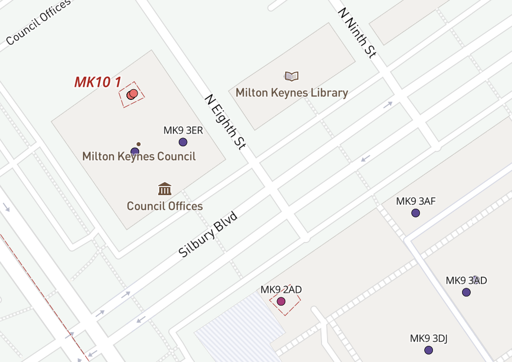 MK dynamic postcodes detail
