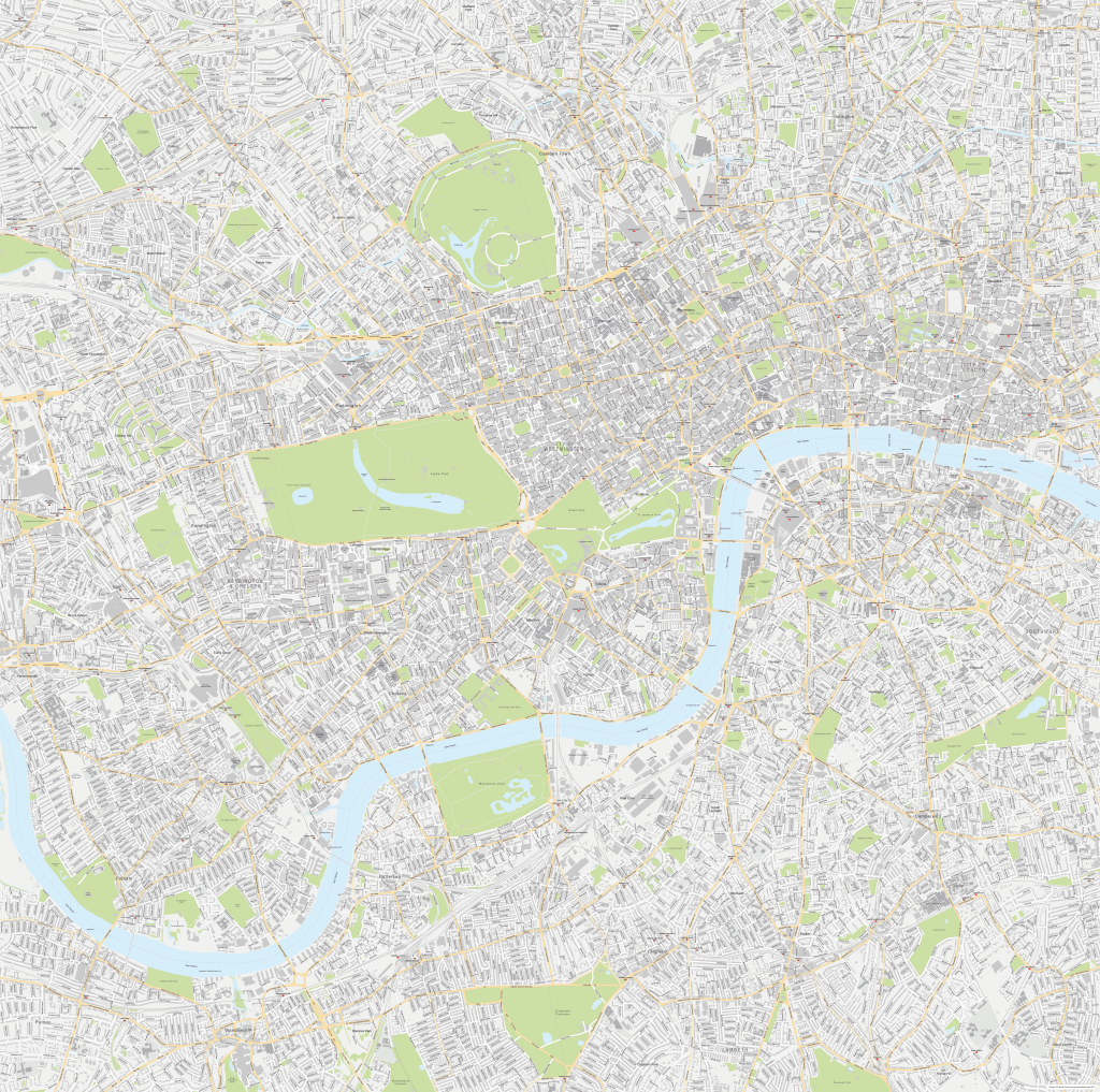 Central London Street Map preview 4 – Maproom