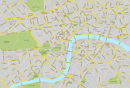 Central London map - royalty free, editable vector map - Maproom