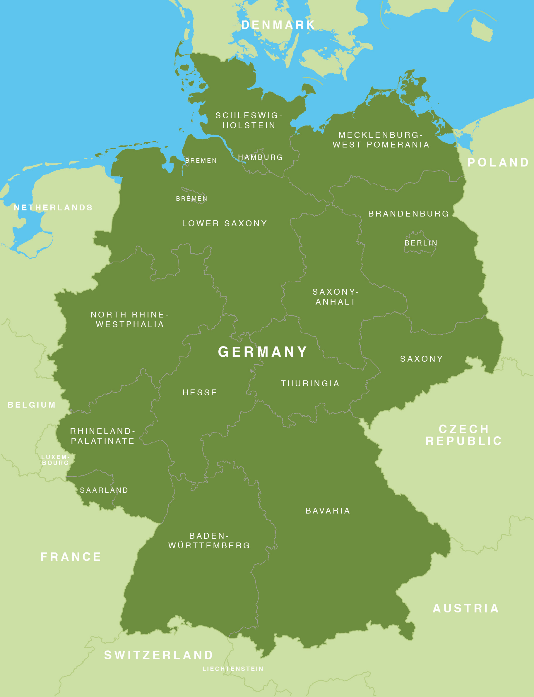 Map of Germany - German states / Bundesländer - Maproom
