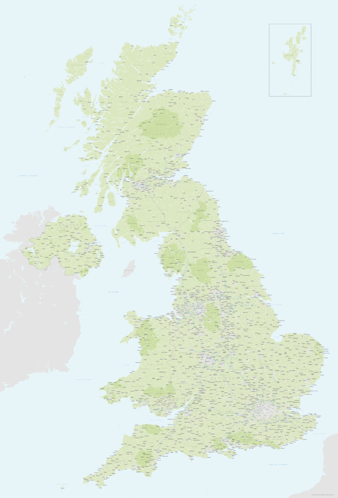 UK detailed political map preview 1