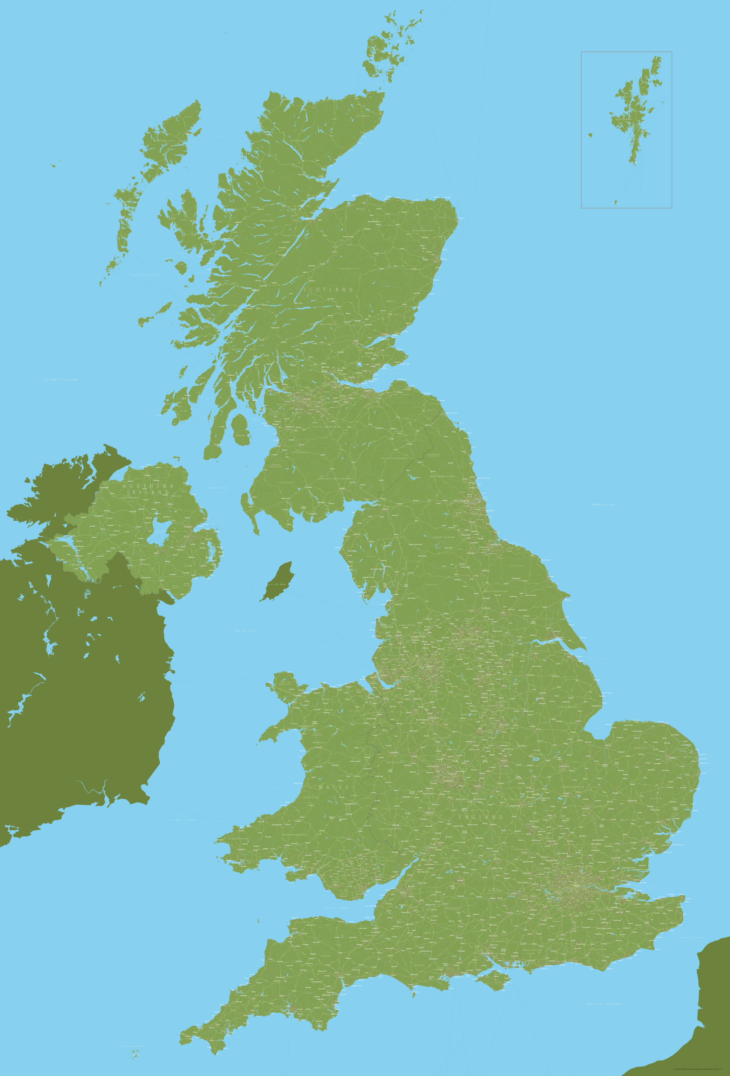 Best detailed map base of the UK \/ United Kingdom  Maproom