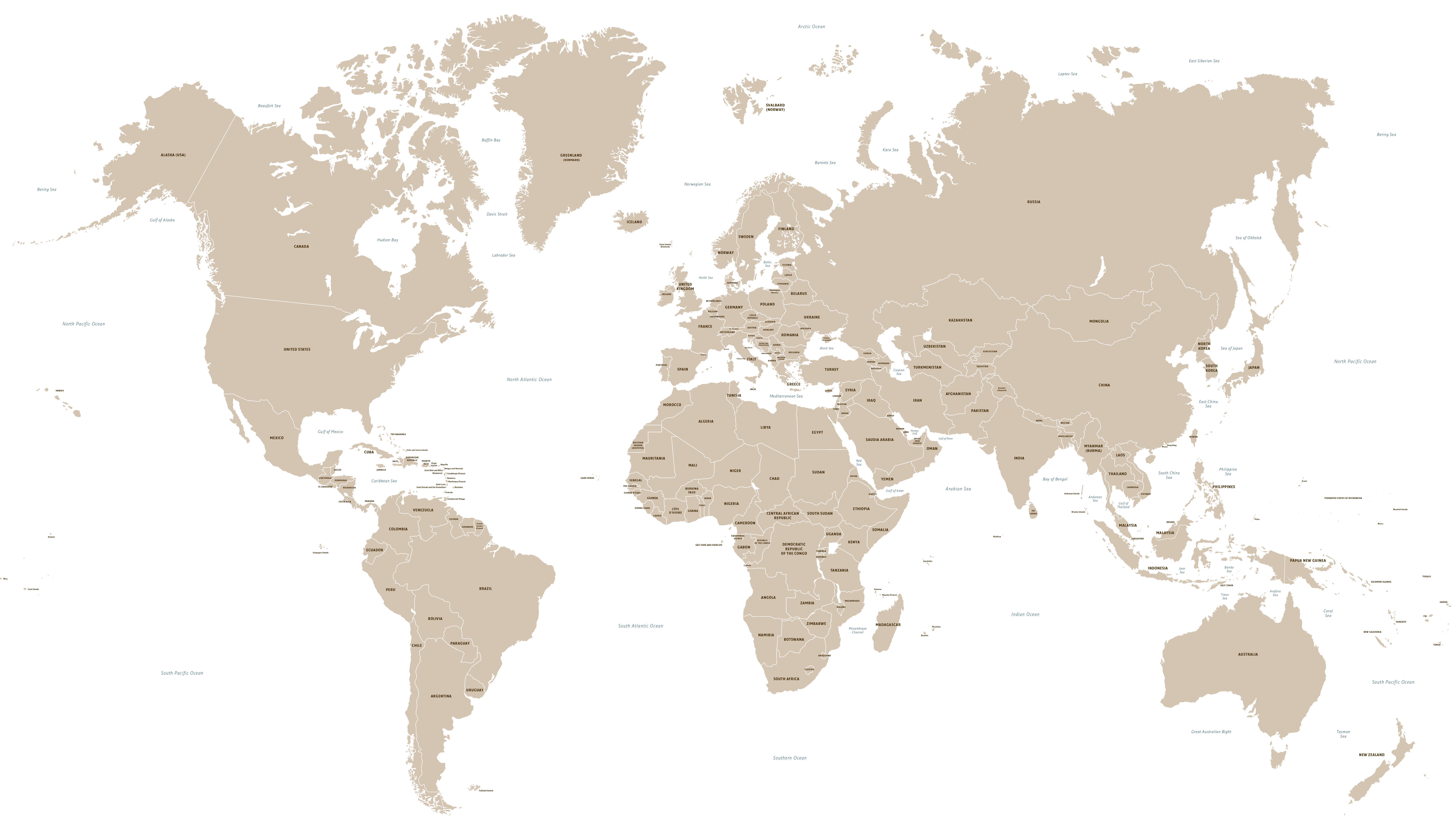 vector world map with all countries maproom