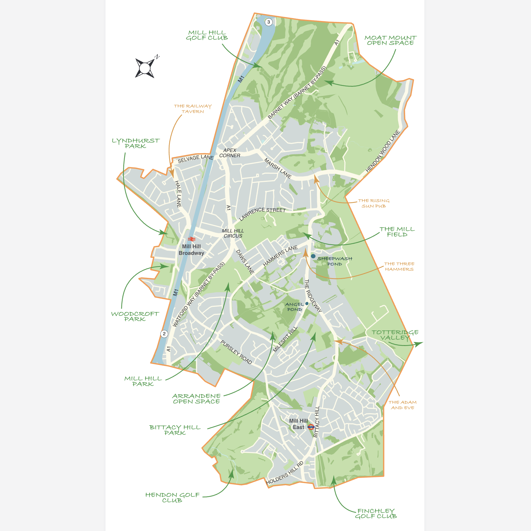 Mill Hill map preview