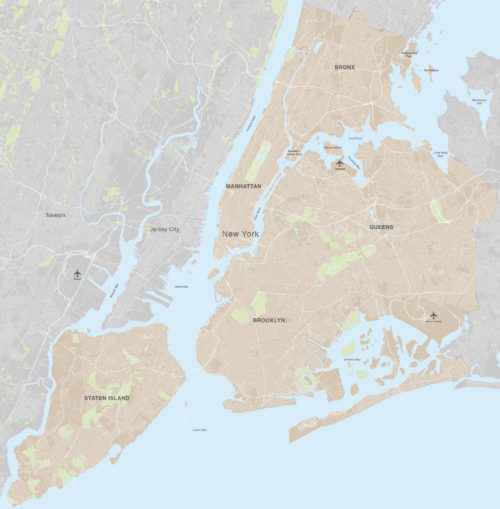 NYC map - boroughs and environs 1