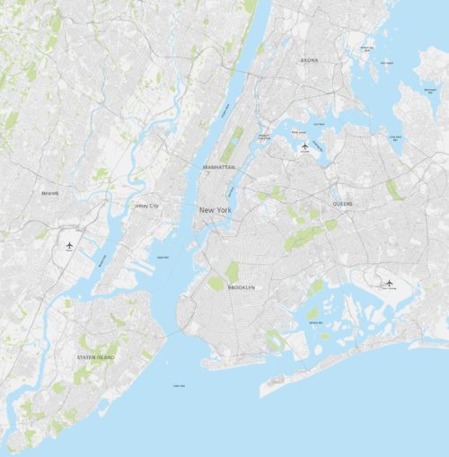 NYC map - boroughs and environs 2