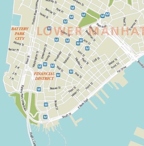 New York map snippet