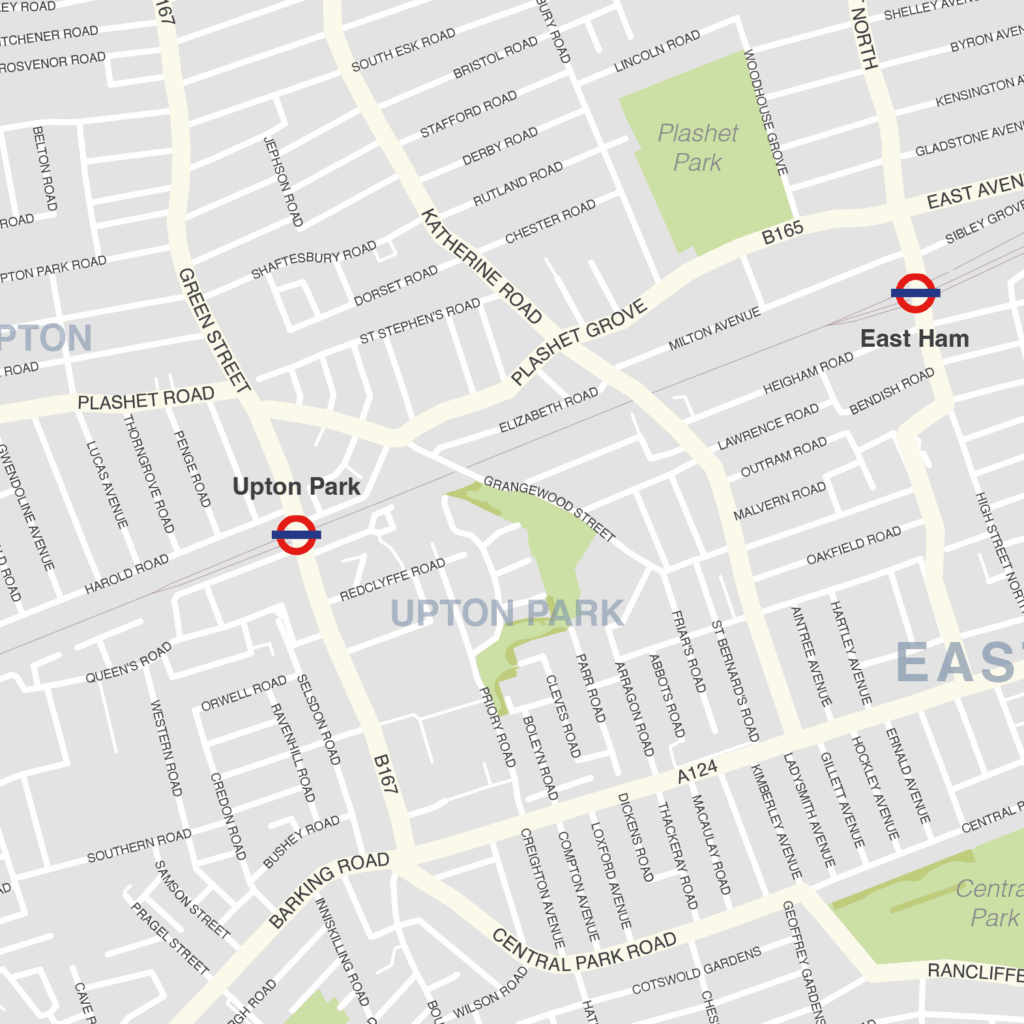 Newham borough map (detail)