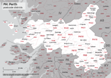 PH postcode districts map preview