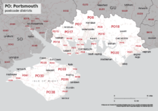 PO postcode districts map preview