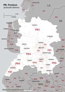 PR postcode districts map preview