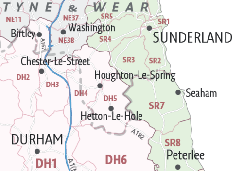 Postcode colours