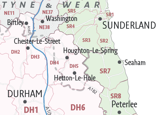 Postcode colours