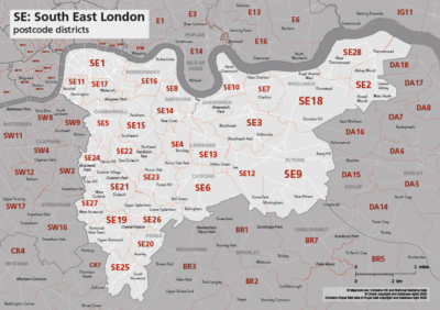 London postcode maps – Maproom