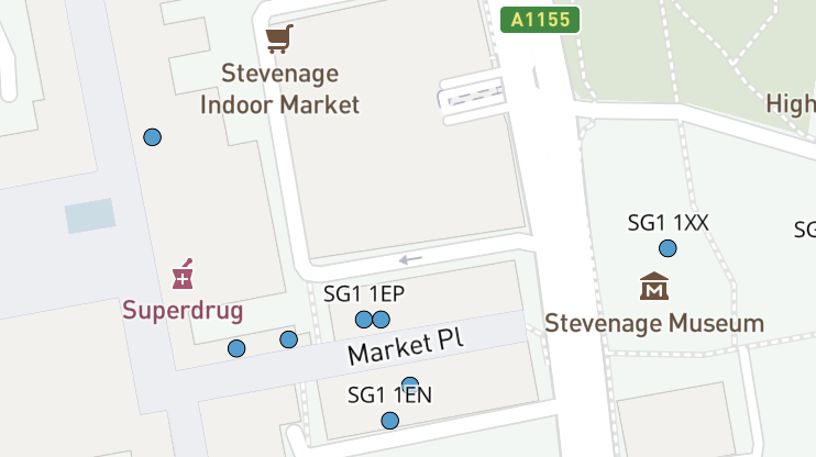 SG dynamic postcodes detail